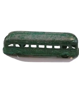 Tootsietoy Greyhound Lines Bus Green Vintage Toy Metal 6 inch - Picture 1 of 13