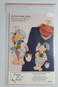 Bunny Buttons Pattern Button Babe Seri You in Stitches KS-163 - Picture 1 of 2
