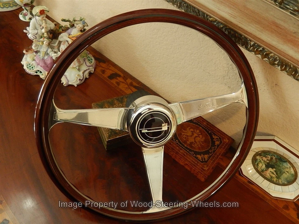 Volante de madera Jensen Interceptor MK III NARDI buje ajustable + botón de bocina Foto 1 de 4