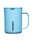 Stainless Steel Coffee Mug w/ Handle & Lid 16oz Corkcicle Baby Blue Santorini