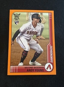 2021 Topps Big League Baseball Orange Andy Young RC #139 Arizona Diamondbacks - Picture 1 of 3