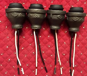 LOWEST PRICE!!! 4 Industrial/Iron Pipe-Lamp/Light Sockets 1-1/4"X1/2"  - Picture 1 of 1
