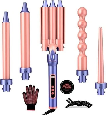 Rizador de pelo de 3 barriles, rizador de pelo Beach Waver, rizador todo en uno. - Image 1 of 4