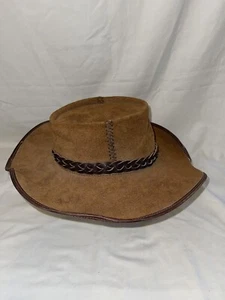 SAN ZENO vintage leather Phoenix medium cowboy hat Hand Made Hats California - Picture 1 of 8
