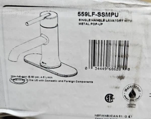 Delta 559LF-SSMPU Trinsic Single Hole Bathroom Faucet w/ Drain, Stainless SEALED - Picture 1 of 2