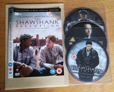 THE SHAWSHANK REDEMPTION - 3 DVD SET  - USED - DVD & COVER NO CASE - Image 1 of 3