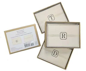 Premium Monogram Notecards - Choose Letter - Picture 1 of 19