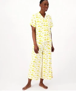 Bumblebella normal verträumter Jersey Kerbe Kragen & Hose Pyjama gelb/Herzen 3X A5 - Bild 1 von 4