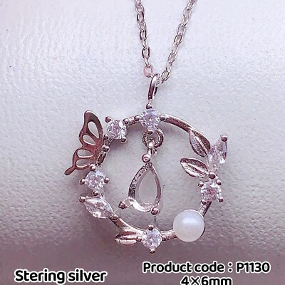 Colgante plata 925 ajuste vacío, hágalo usted mismo ajuste en blanco, Foto 1 de 4