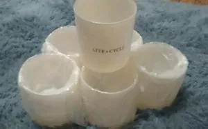 L+C Lite + Cycle Urban Glass Holder Empty Jar lot of 6 For Soy Candle - Picture 1 of 3