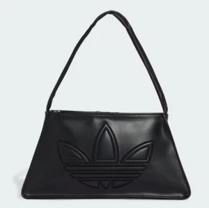 adidas Polyurethane Outline Trefoil Shoulder Bag Women's Casual Bag Black IY4057 - Picture 1 of 6