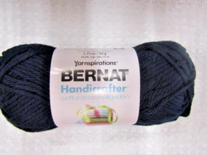 BERNAT~LOT OF 3~HANDICRAFTER~COTTON~MEDIUM 4~CLASSIC NAVY~84 YARDS~1.75 OZ EACH - Picture 1 of 4