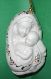 Lenox MADONNA AND CHILD Jeweled Christmas Ornament Tree Decor 4" Mint - Picture 1 of 7