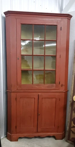 VINTAGE CORNER CUPBOARD ANTIQUE COLLECTIBLE FURNITURE Cover