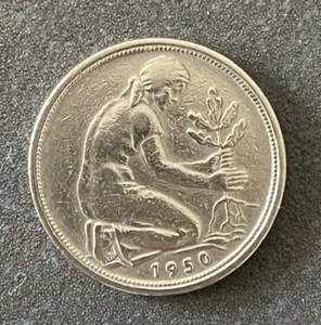 🇩🇪 Rarität 50 Pfennig – Bank Deutscher Länder – 1950 G - Bild 1 von 4