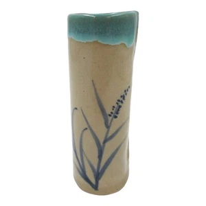 Vaso tascabile da parete in ceramica gres smalto blu a goccia 5,25" - Foto 1 di 6