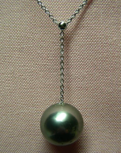 3mm! PERLE DE TAHITI + COLLIER OR MASSIF BLANC 18K +CERTIFICAT DESPONIBILE - Imagen 1 de 1