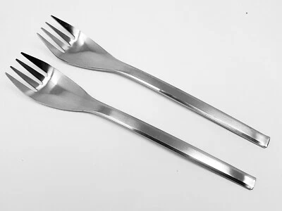 Two ROSENTHAL KONTUR Satin Stainless DINNER FORKS MCM Helmut Alder Design 2090 - Image 1 of 4