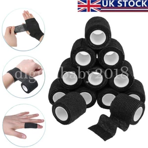 12/24 Rolls Elastic Bandage Self Adhesive Wrist Ankle Gauze Tape Vet Wrap Tattoo - Imagen 1 de 19