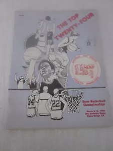 1984 TOP 24 LOUISIANA HIGH SCHOOL STATE BASKETBALL CHAMPIONSHIPS PROGRAM - Picture 1 of 14