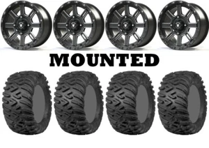 Kit 4 ITP TerraCross R/T XD 26x9-14/26x11-14 on Bullite Lancer Black BT-02 CAN - Picture 1 of 5