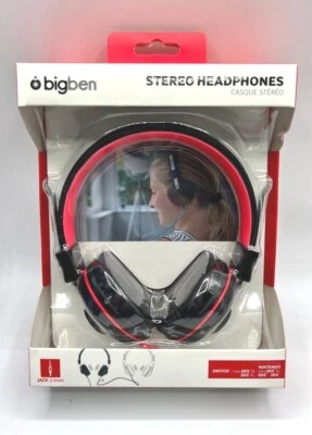 BigBen Stereo Kopfhörer BLAU / ROT Nintendo Switch New 3DS 2DS XL PC Mobile NEU - Bild 1 von 2
