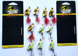 SET BESTEHEND AUS 10 PANTHER MARTIN SPINNERN GRÖSSE 9 SEHR SELTEN 3/8 OZ HOLO Posten Forelle S11 - Bild 1 von 3