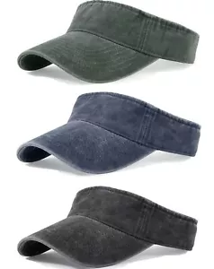 3 Pack Sun Visors for Women Men Cooling Lightweight Sports Sun Hats Adjustabl... - Picture 1 of 7