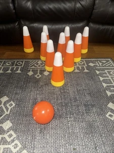 Spiele Herbst Halloween Bowling Party 11 Stück Zuckermais Pins - Bild 1 von 4