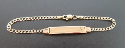 14K YG ID BRACELET 6.5" LONG  2.11 grams (G133553-2) - Image 1 of 4