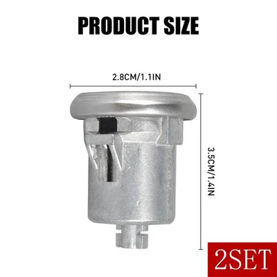 Cilindro de cerradura de puerta con llaves de repuesto para camioneta Chevy C10 C20 C30 1500 2SET Foto 1 de 4