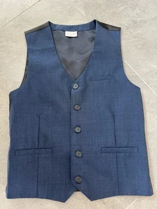 Next Signature Boys Navy Blue/ Black Waistcoat age 9 Smart Occasion - Picture 1 of 4