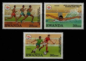 Ruanda 1993 - Mi-Nr. 1454-1456 ** - MNH - Olympia Barcelona - Imagen 1 de 1