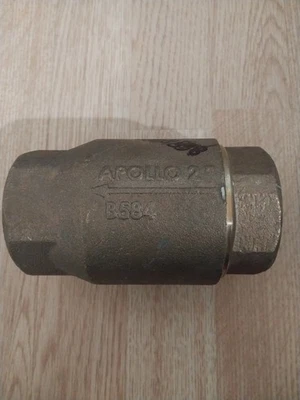Válvula de retención de resorte de cono de bola de bronce Fnpt Apollo Valves 6110801 2" Foto 1 de 4