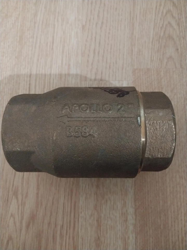 Válvula de retención de resorte de cono de bola de bronce Fnpt Apollo Valves 6110801 2" Foto 1 de 4