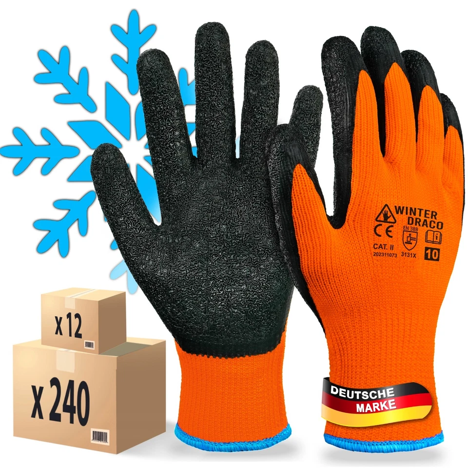 12 bis 240 Paar Winter Arbeitshandschuhe Herren Isoliert Warm Montagehandschuhe - Bild 1 von 4