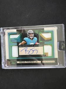 2024 Panini One Football - Brian Thomas Jr Rookie Patch Auto /25 - RPA - Jaguars - Bild 1 von 2