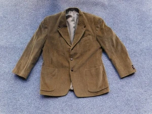 Giovanno Blazer Mens 44R Brown Corduroy Jacket 2 Button Sport Coat Classic Lined - Picture 1 of 14