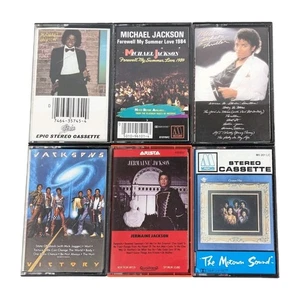 Michael Jackson & Jacksons 6 Tape Lot Farewell Thriller Off The Wall Victory... - Picture 1 of 24