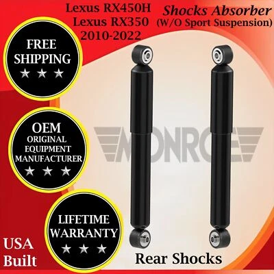 Monroe OEM Rear Shocks For 2010-2022 Lexus RX350/RX450H Lifetime Warranty - Image 1 of 4