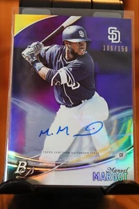 MANUEL MARGOT 2016 BOWMAN PLATINUM PROSPECTS PURPLE AUTO #TPA-MM  106/150 - Picture 1 of 2
