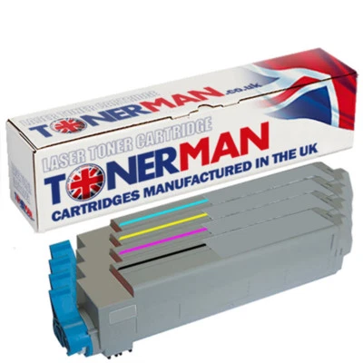 Juego completo de tóneres para Oki C9655 43837129,30,31,32 remanufacturados Reino Unido