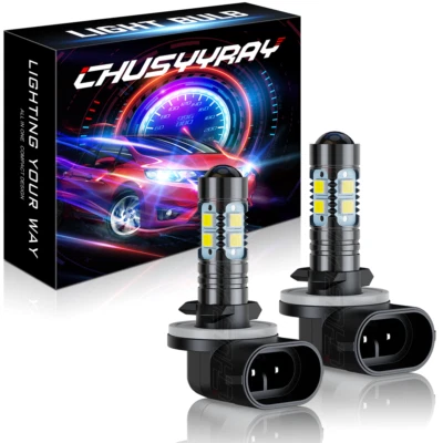 2x 881 LED Fog Light Bulbs 6000K White For Chevrolet S10 1998 1999 2000-2002 - Image 1 of 4