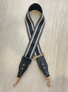 Correa de lona para bolsa de silla Dior oro claro herrajes bandolera hombro - Imagen 1 de 8