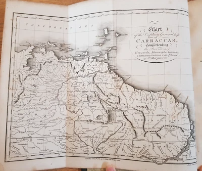 1806 TRAVELS IN PARTS OF SOUTH AMERICA BY DEPONS CARRACCAS VENEZUELA CARACAS MAP - Image 1 of 4