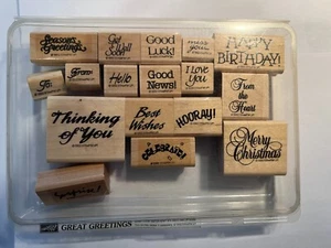 1992 Stampin' Up GREAT GREAT GREAT GREAT GREAT TINTE WOOD-MONTED STEMPELSET - Bild 1 von 3