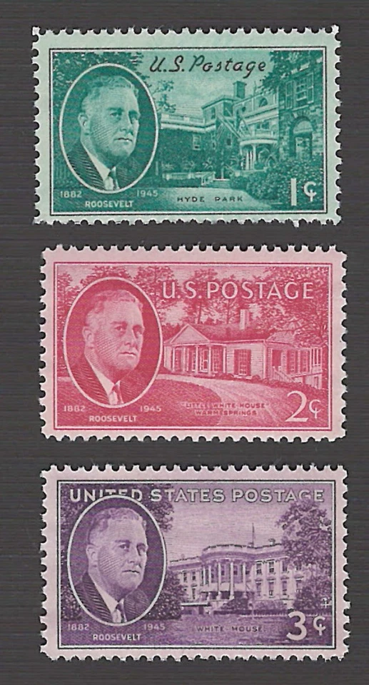 US Scott 930 - 932 - 1945 President Franklin D. Roosevelt - MNH - Image 1 of 1