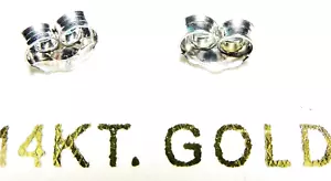 14KT REINES WEISSGOLD OHRRING RÜCKEN 5 MM VOLLE GRÖSSE PAAR - GARANTIERT - KOSTENLOSER VERSAND - Bild 1 von 3