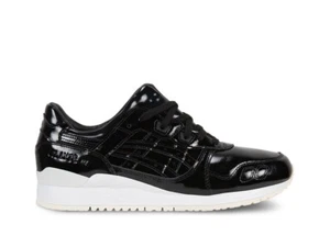 Herren Asics Gel Lyte III Schwarz Lackleder Sportlich Mode Sneaker H7H1L9090 - Bild 1 von 6