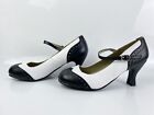 black and white mary jane style heels size 8 funtasma